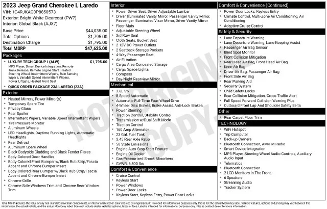 Used 2023 White Jeep Laredo image 42