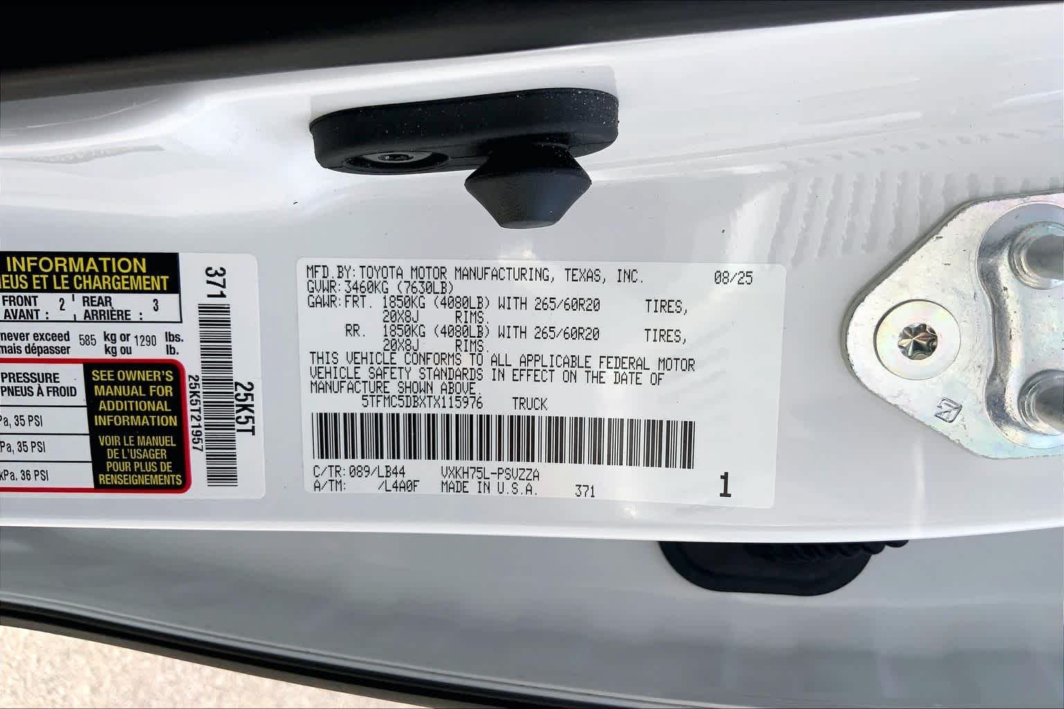 Used 2026 Wind Chill Pearl Toyota 1794 Edition Hybrid image 36