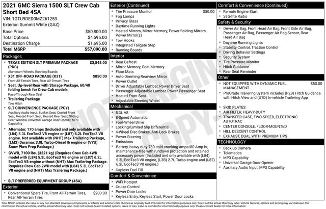 Used 2021 White GMC SLT image 32