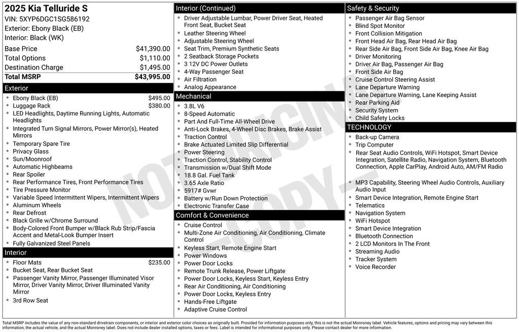 Certified Used 2025 Black Kia S image 7