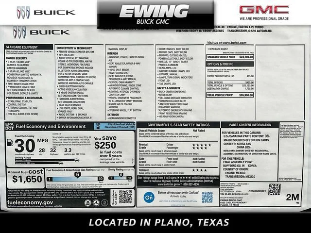 New 2026 Ebony Twilight Metallic Buick Preferred image 21