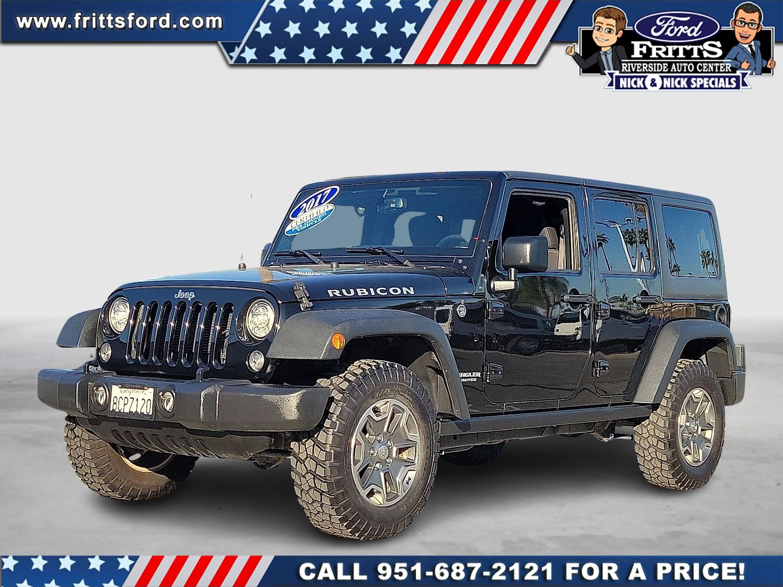 Certified Used 2017 Black Clearcoat Jeep Rubicon 4x4 image 1