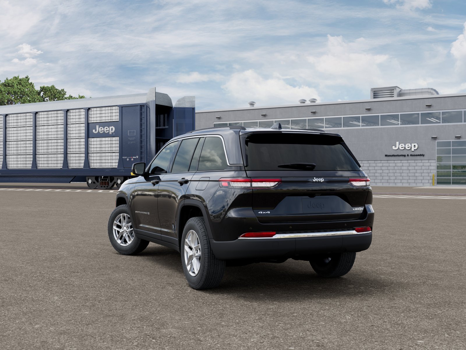 New 2026 Diamond Black Crystal Pearl-Coat Exterior Paint Jeep Laredo X image 3