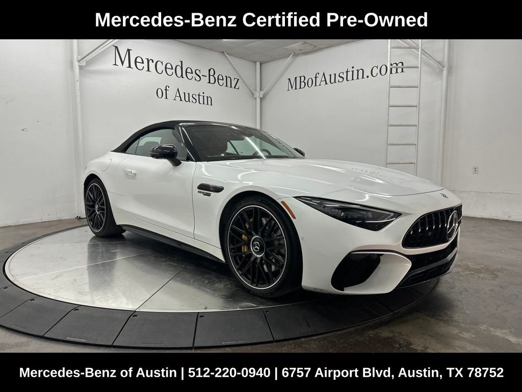Certified Used 2022 White Mercedes-Benz SL 63 AMG® image 1