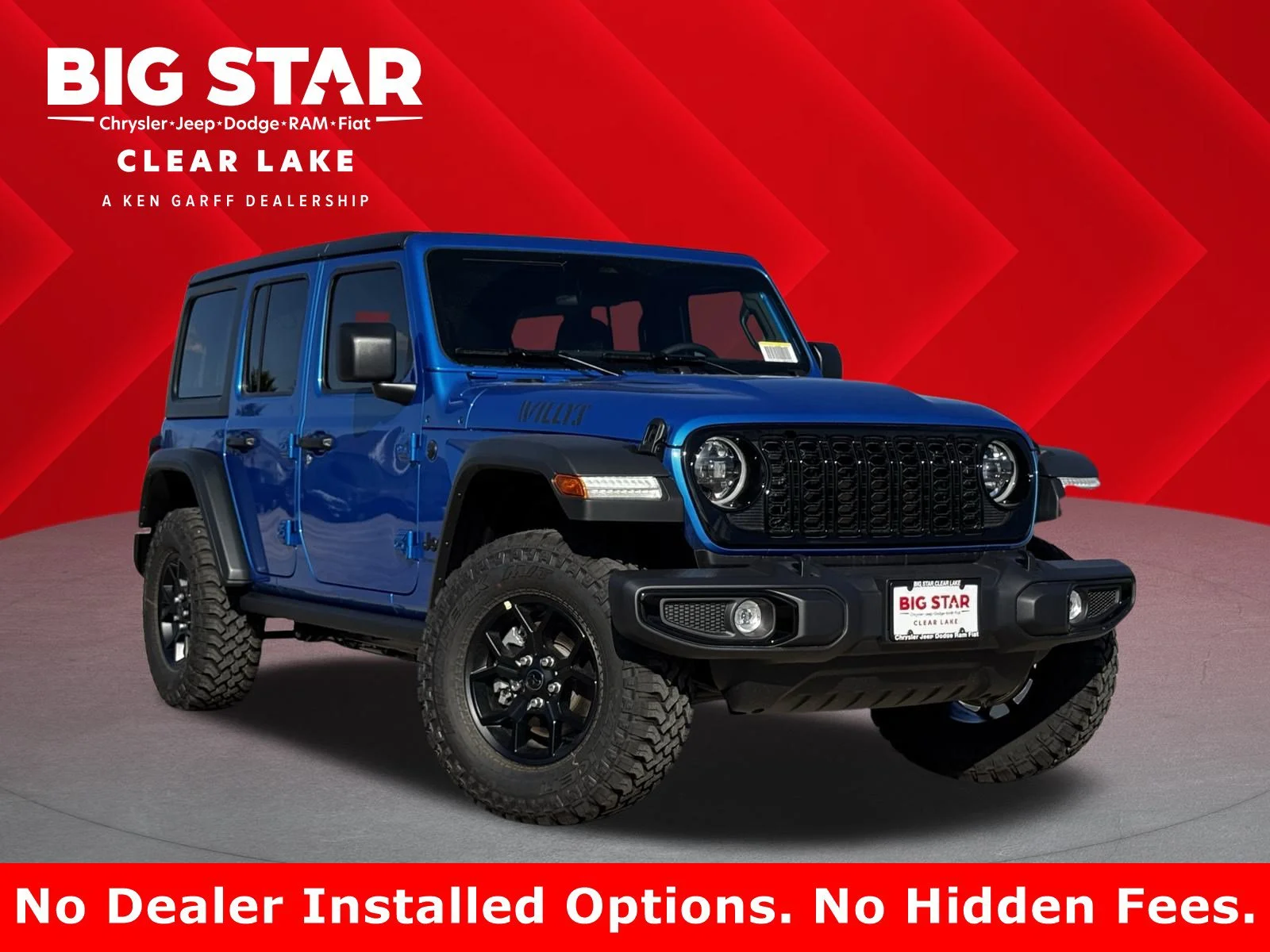 New 2026 Hydro Blue Pearlcoat Jeep Willys image 1