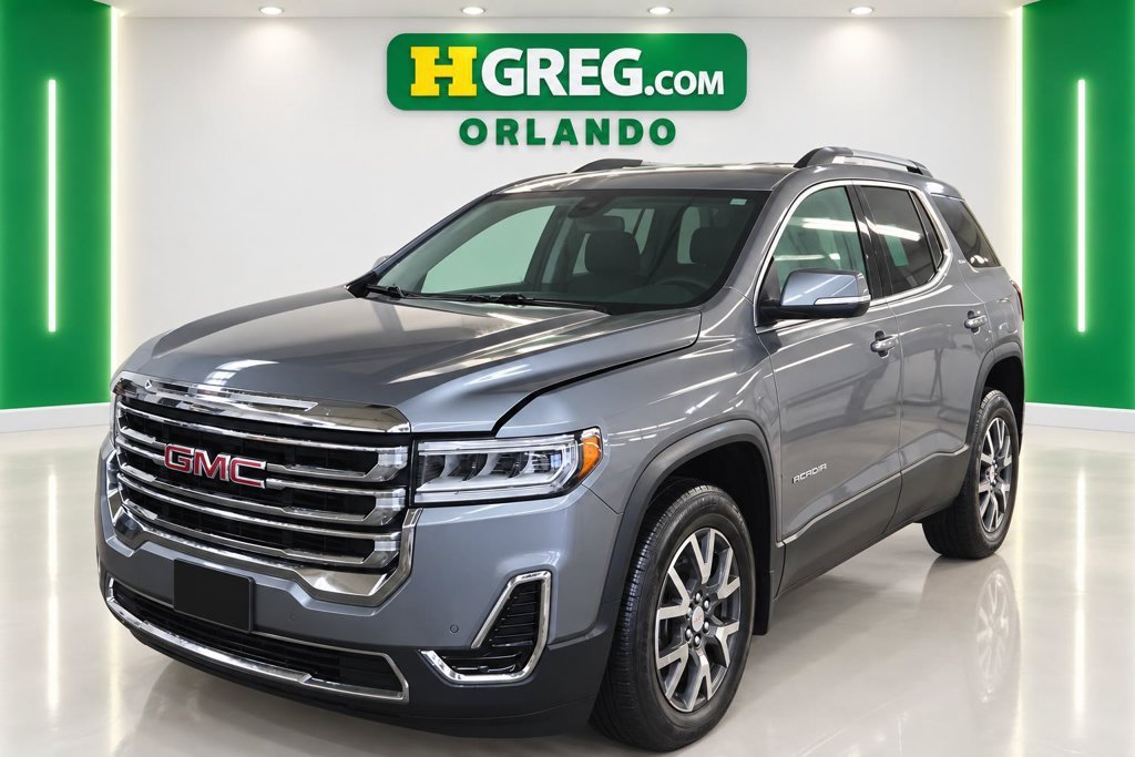 Used 2021 Satin Steel Metallic GMC SLE image 2