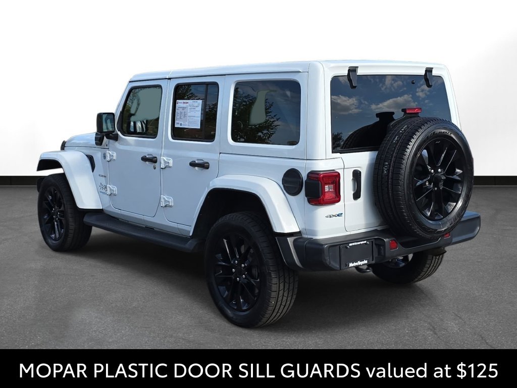 Used 2021 White Jeep Unlimited Sahara 4xe image 8
