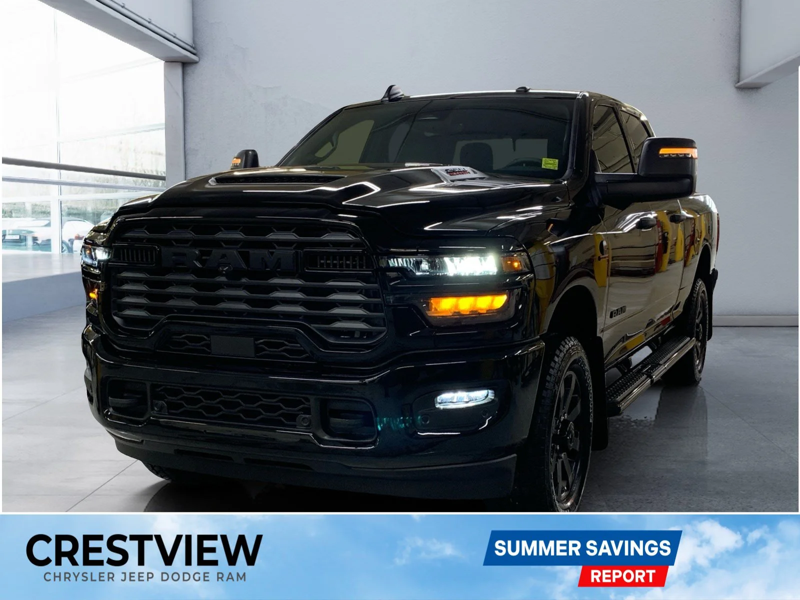 New 2026 Diamond Black Crystal Pearl Ram Big Horn image 1