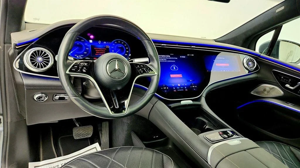 Used 2023 Selenite Grey Metallic Mercedes-Benz EQS 580 4MATIC® SUV, Exclusive w/ PRE-SAFE Rear Seat Package, HUD image 12