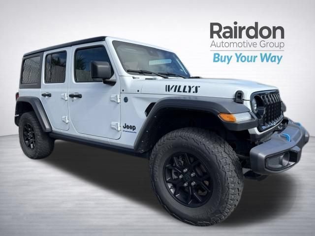 Used 2024 Bright White Clearcoat Jeep Willys image 1