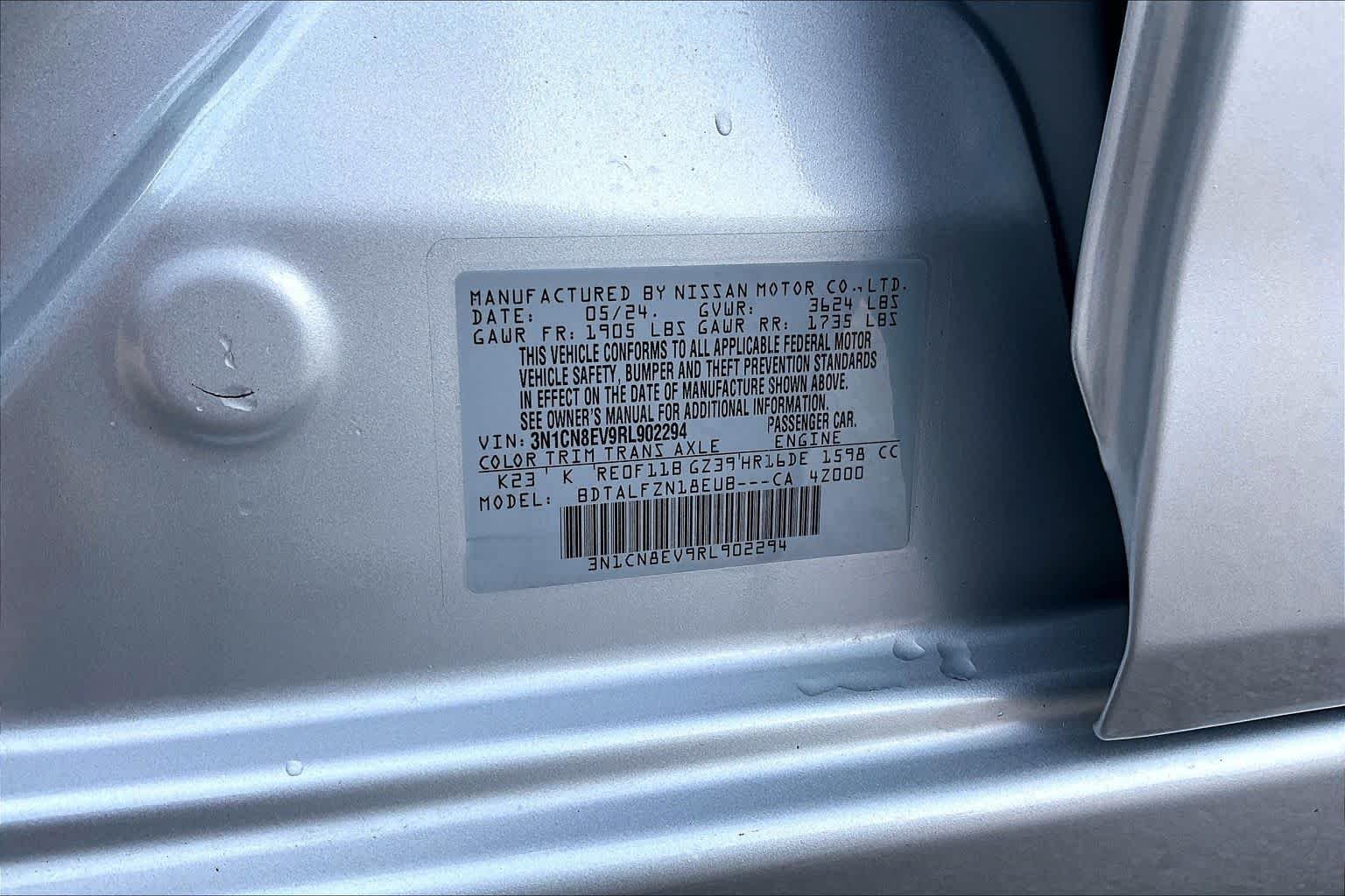 Certified Used 2024 Brilliant Silver Metallic Nissan SV image 33