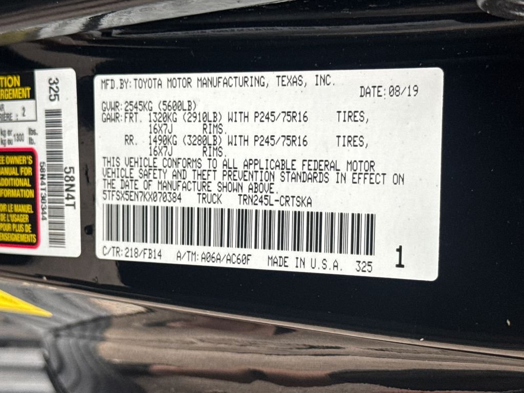 New 2019 Black Toyota SR image 45
