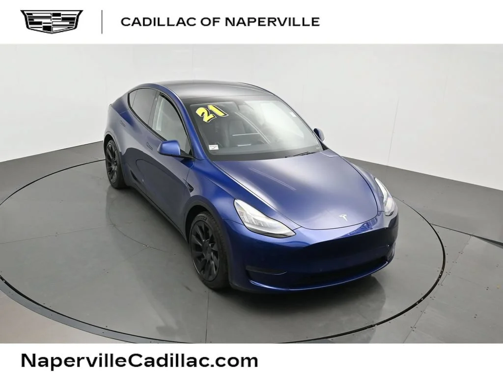Used 2021 Blue Tesla Long Range image 1