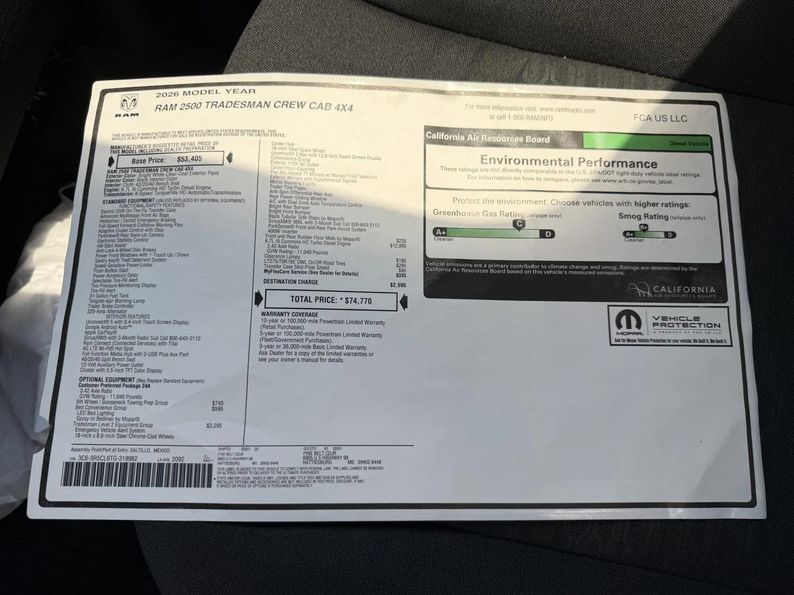New 2026 Bright White Clear-Coat Exterior Paint RAM Tradesman image 10