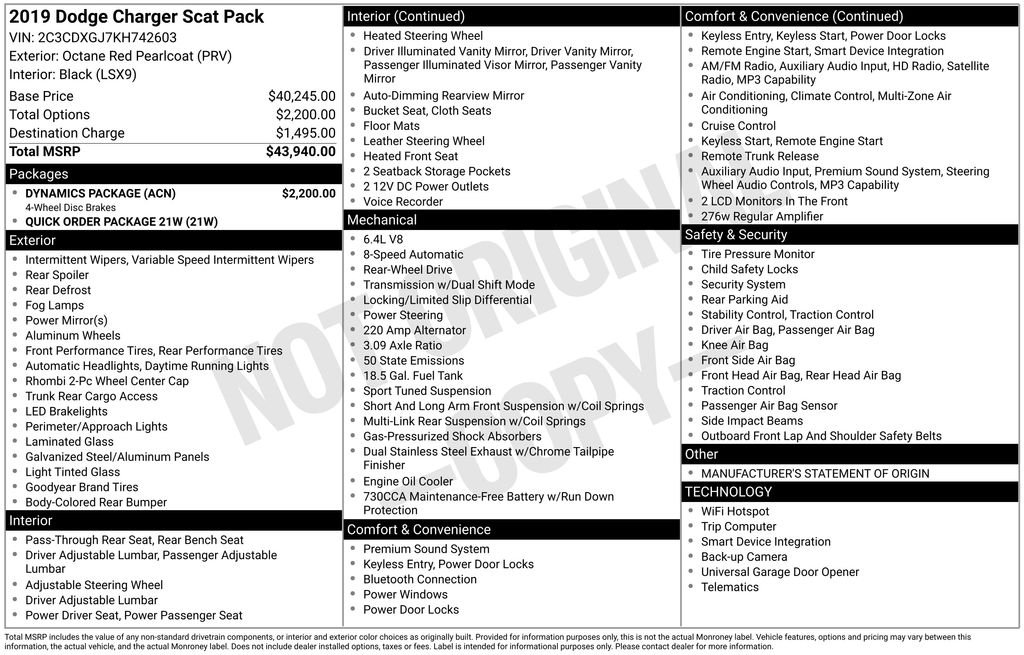 Used 2019 Octane Red Pearlcoat Dodge R/T Scat Pack image 38