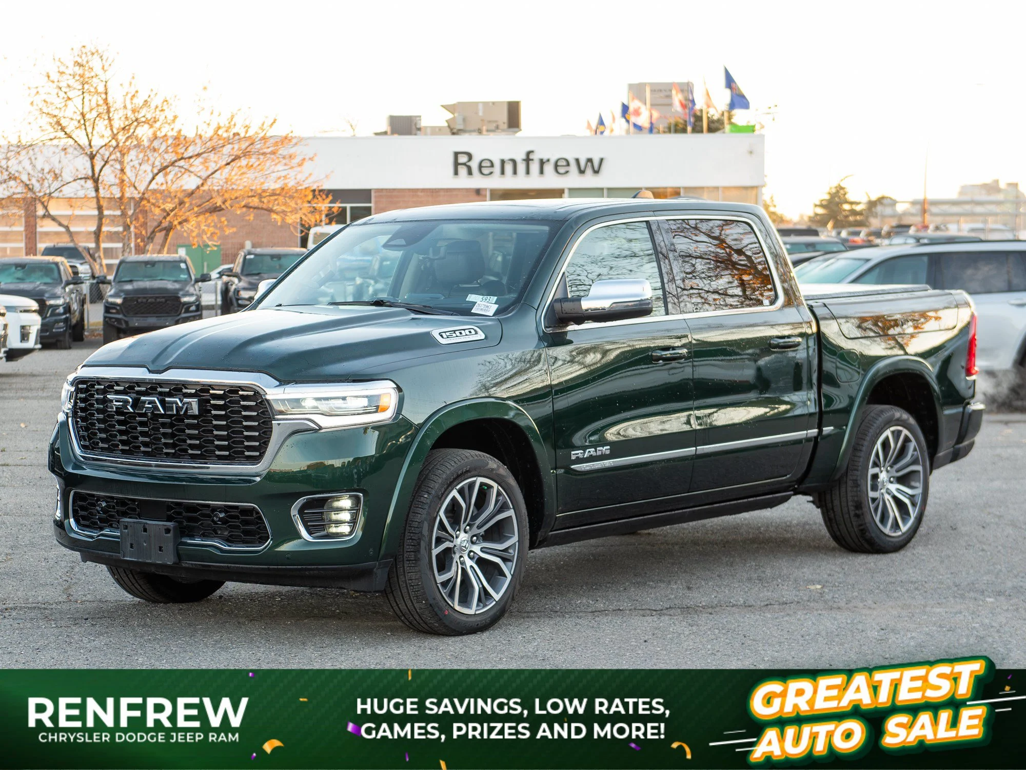 New 2026 Green RAM Tungsten* Crew Cab 4x4, 540HP, RamBox, Massage Seats, Trailer Tow Group image 1
