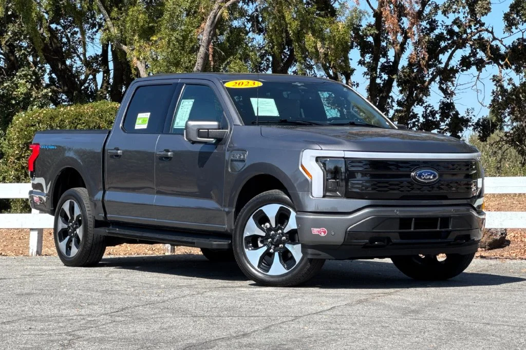 Used 2023 Ford F-150 Lightning Platinum with VIN 1FT6W1EV8PWG16975 for sale in Novato, CA