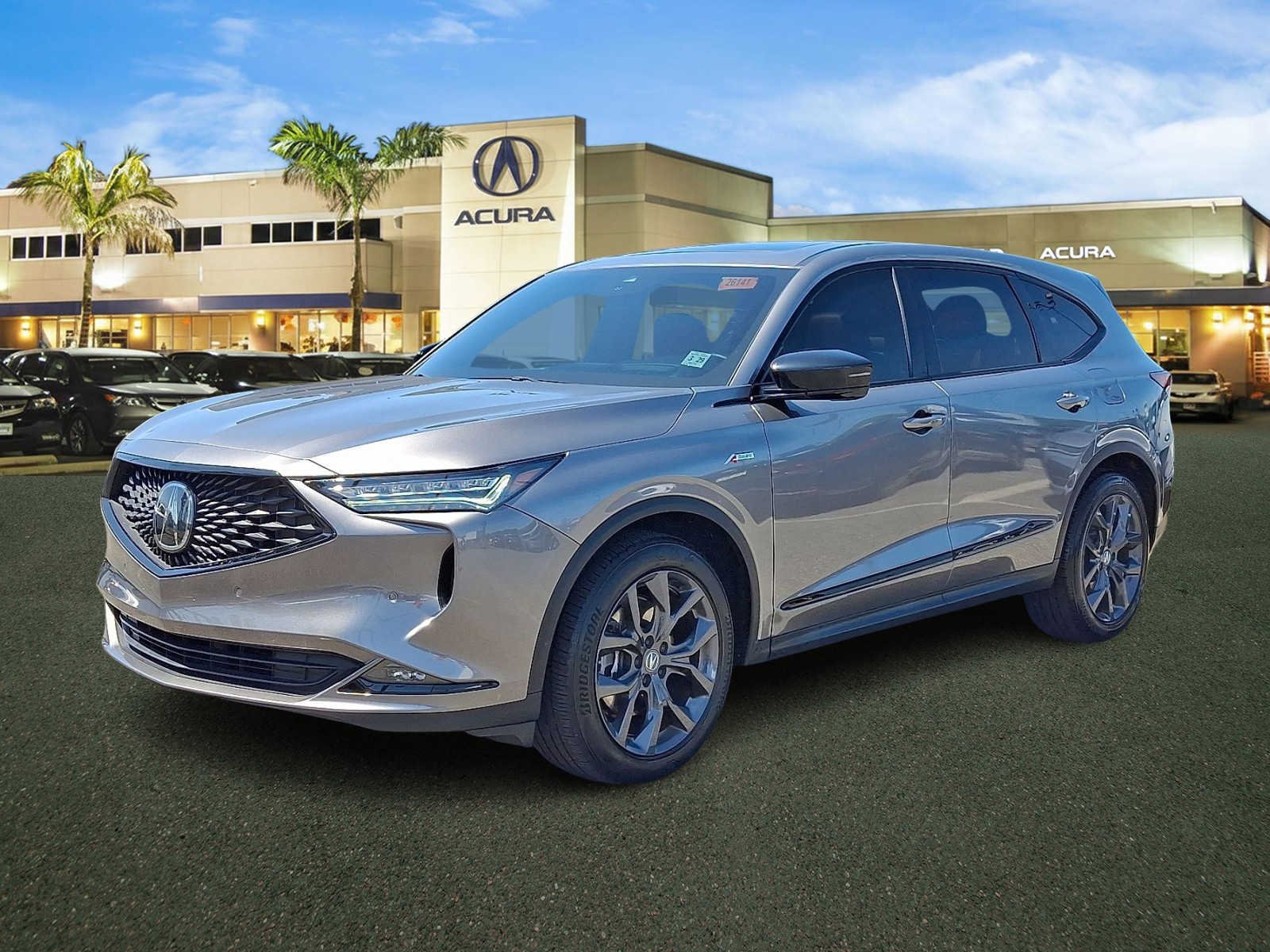 Certified Used 2024 Liquid Carbon Metallic Acura SH-AWD A-SPEC image 3