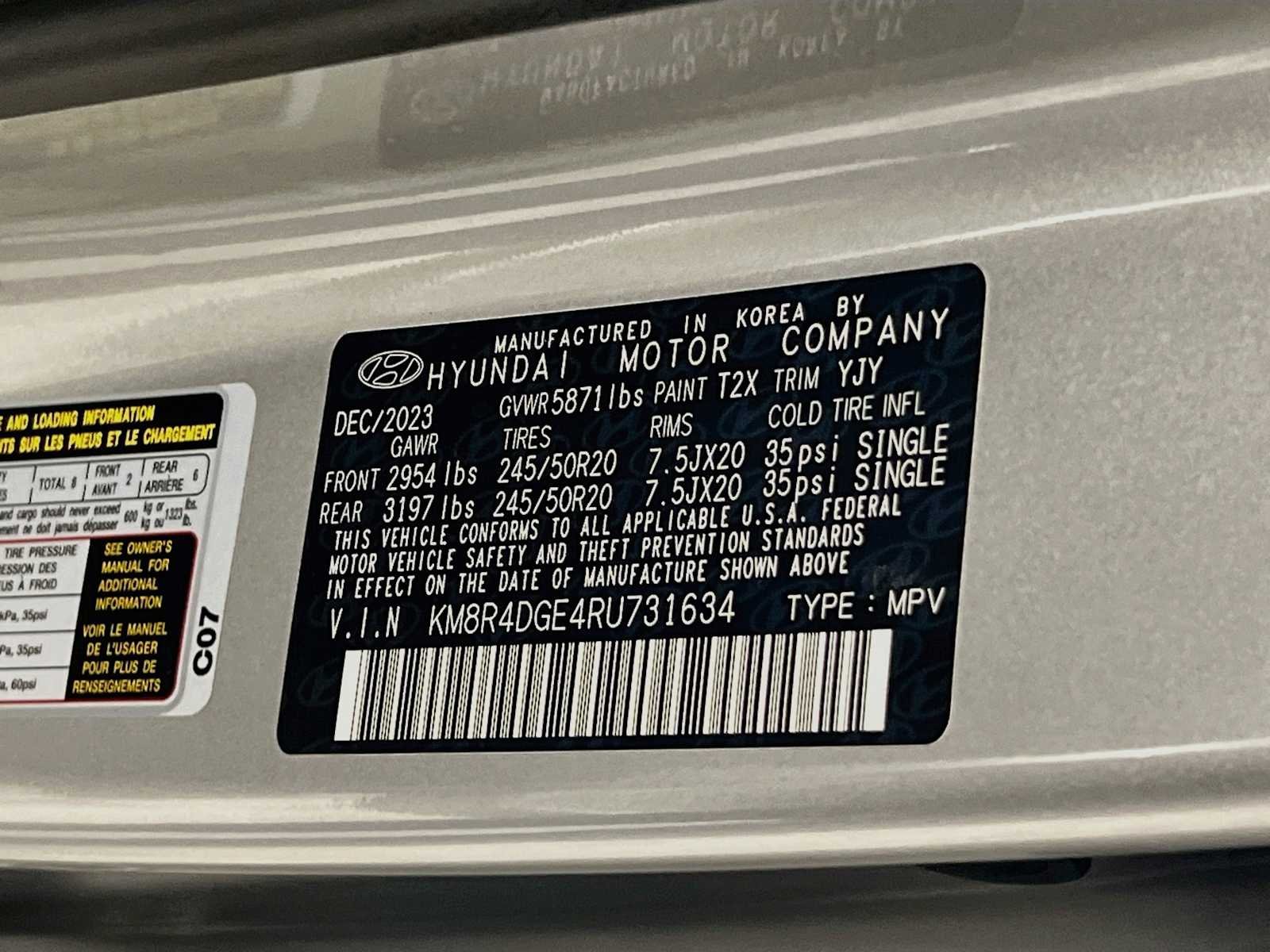 Used 2024 Typhoon Silver Hyundai SEL 7P image 34