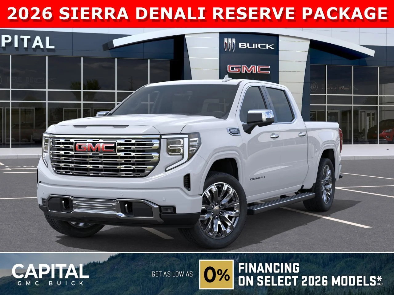 New 2026 GLACIER WHITE TRICOAT GMC Denali image 1