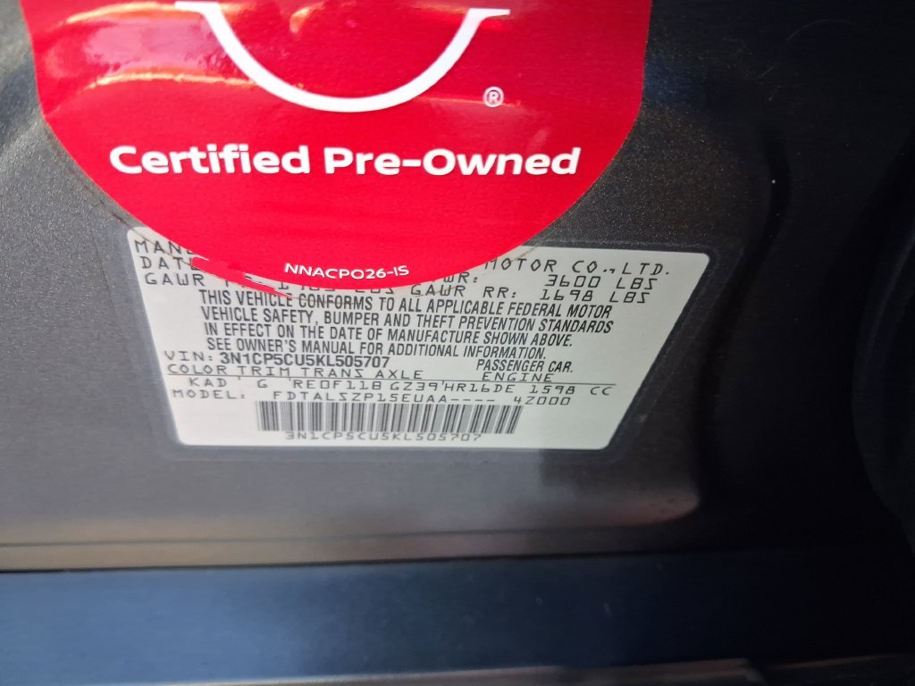 Certified Used 2019 Gray Nissan SV image 26
