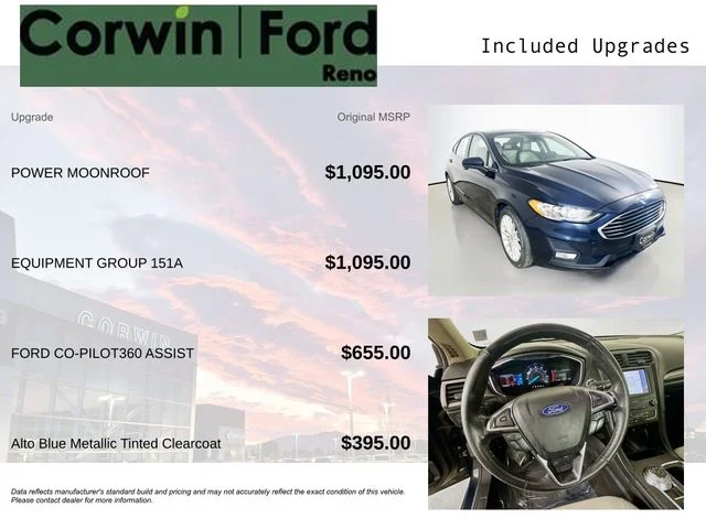 Certified Used 2020 Alto Blue Metallic Tinted Clearcoat Ford SE image 3