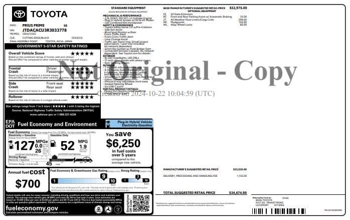 Used 2024 Cutting Edge Toyota SE image 2