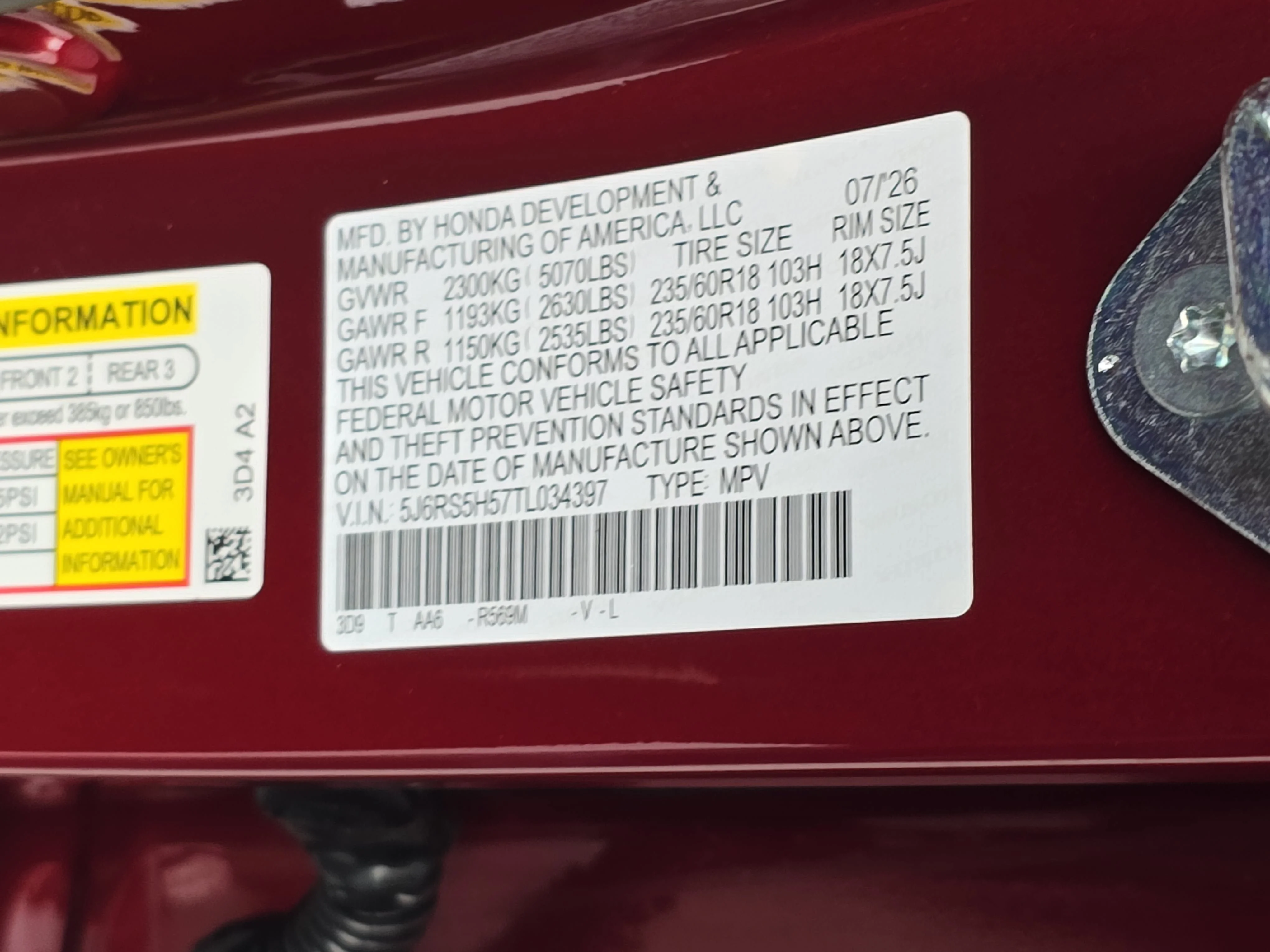 New 2026 Radiant Red Metallic Honda Sport image 35
