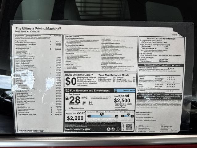 New 2026 Vegas Red Metallic BMW xDrive28i image 26