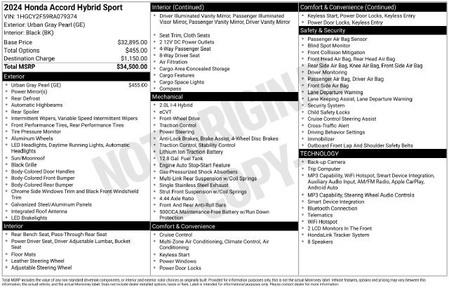 Used 2024 Gray Honda Sport image 25