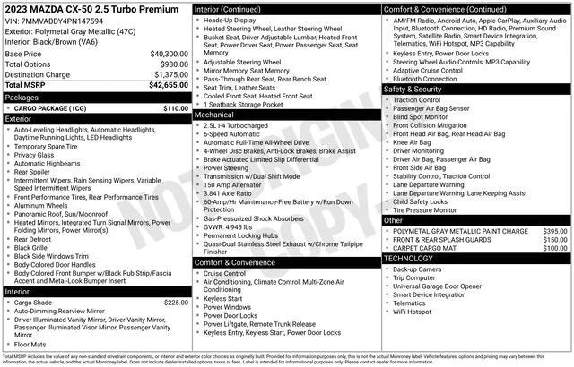 Used 2023 Polymetal Gray Metallic Mazda 2.5 Turbo Premium Package image 18