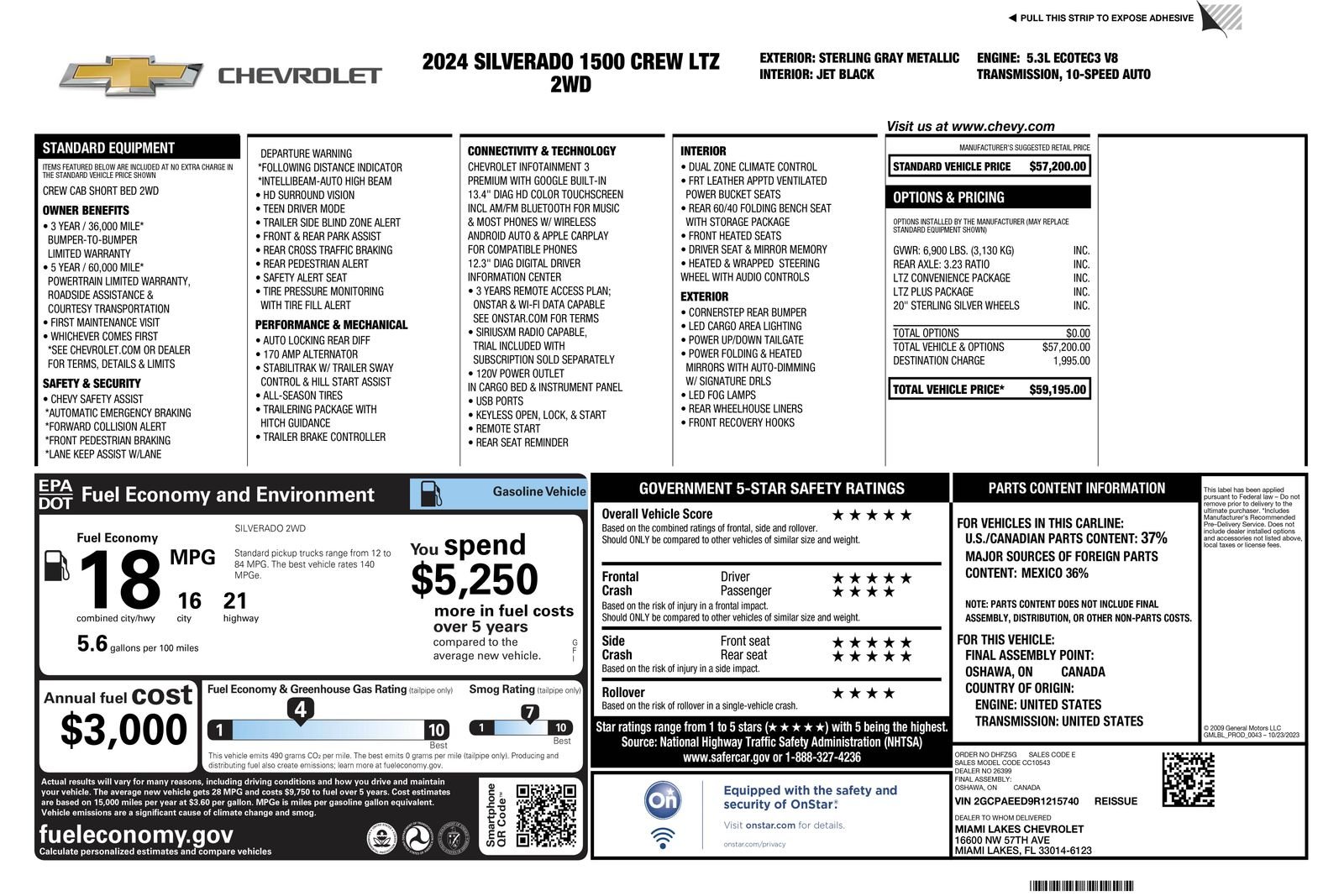 Used 2024 Gray Chevrolet LTZ image 3