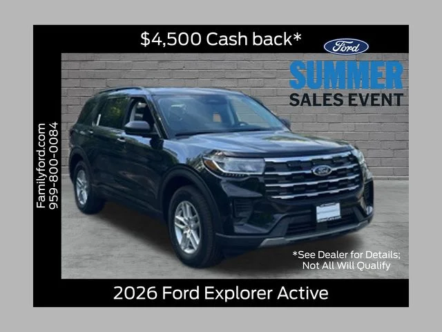 New 2026 Agate Black Metallic Ford Active image 1