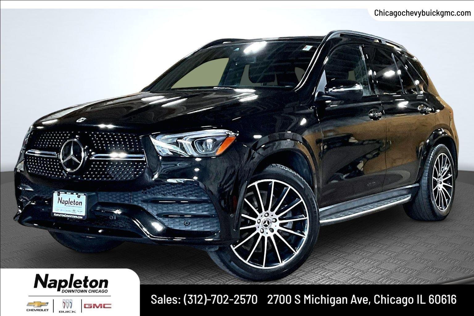 Used 2022 Obsidian Black Metallic Mercedes-Benz GLE 450 image 1