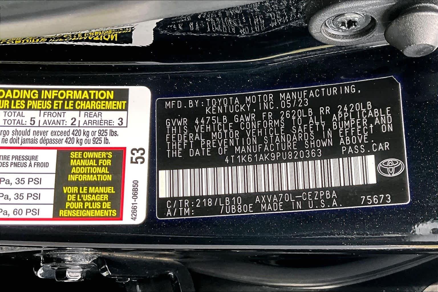 Used 2023 Midnight Black Metallic Toyota XSE image 66