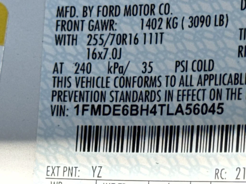 New 2026 White Ford Base image 30
