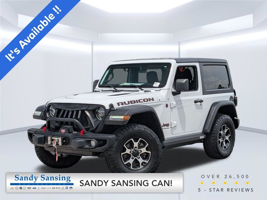 Used 2021 Bright White Clearcoat Jeep Rubicon image 1