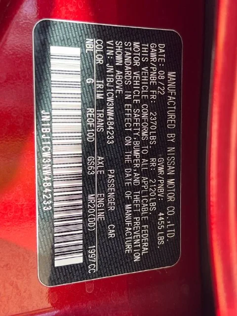 Used 2022 Red Nissan SL image 35