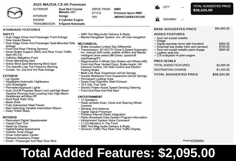 Used 2025 Red Mazda Premium image 3