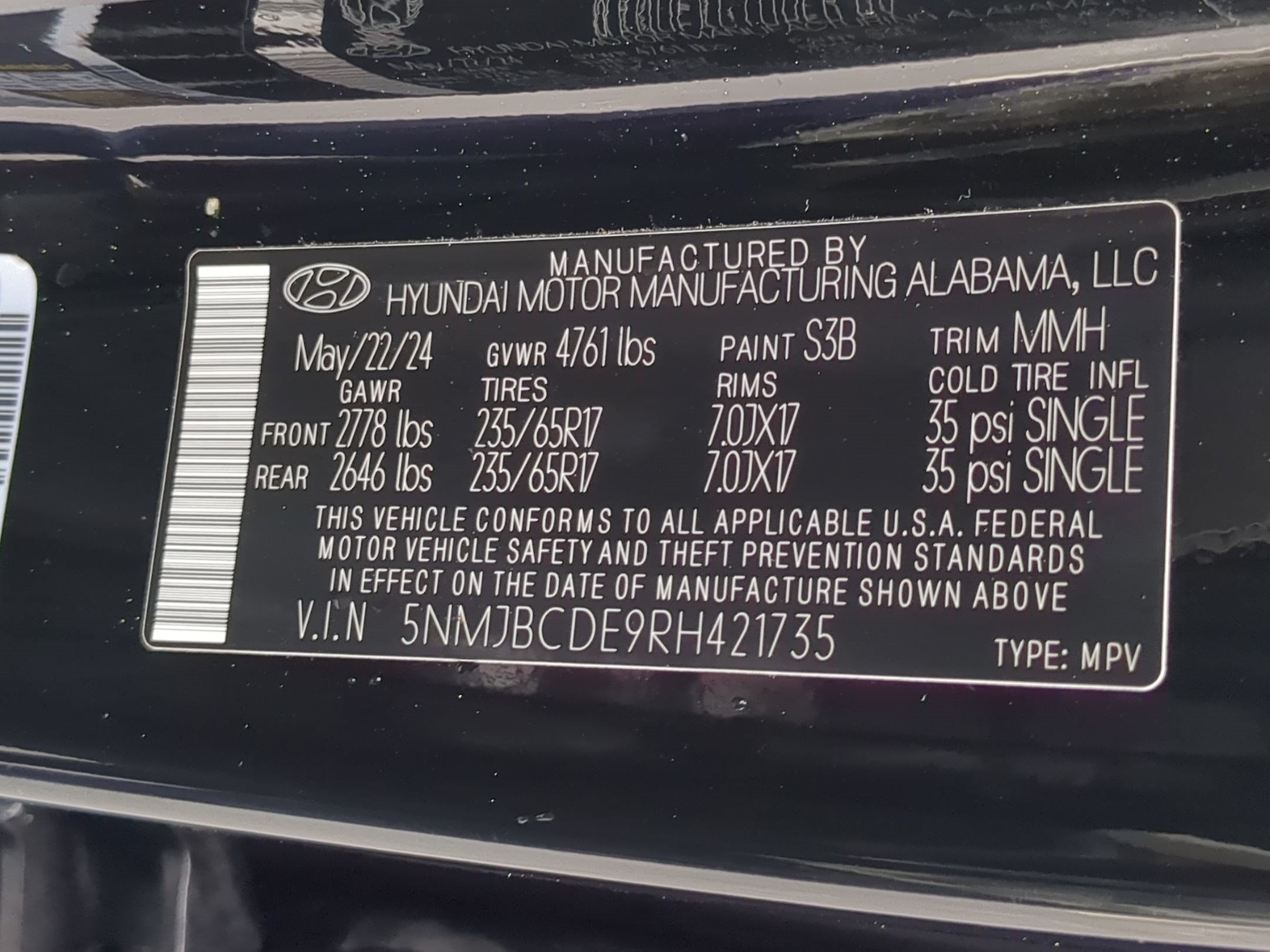 Certified Used 2024 Black Pearl Hyundai SEL image 33