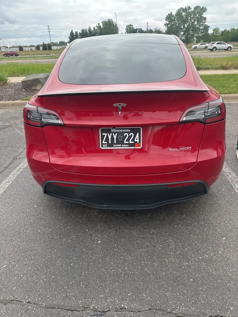 Used 2022 Red Tesla Performance image 1