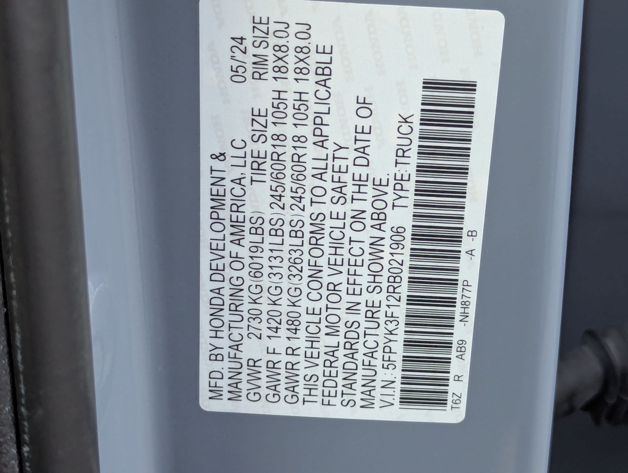 Certified Used 2024 Sonic Gray Pearl Honda Sport image 62