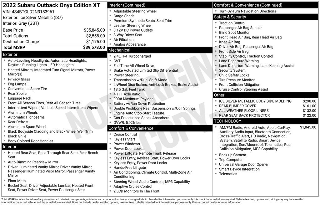 Used 2022 Silver Subaru Onyx Edition XT image 6