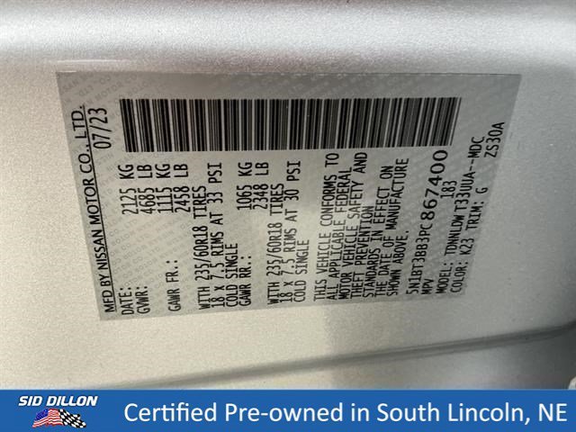 Used 2023 Brilliant Silver Metallic Nissan SV image 15