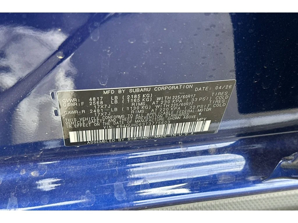 New 2026 SAPPHIRE BLUE PEARL Subaru Premium image 26