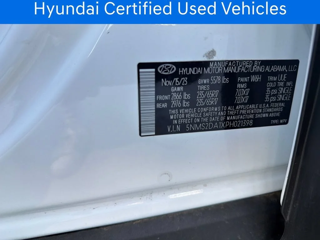 Certified Pre-Owned 2023 Hyundai Santa Fe Hybrid Blue