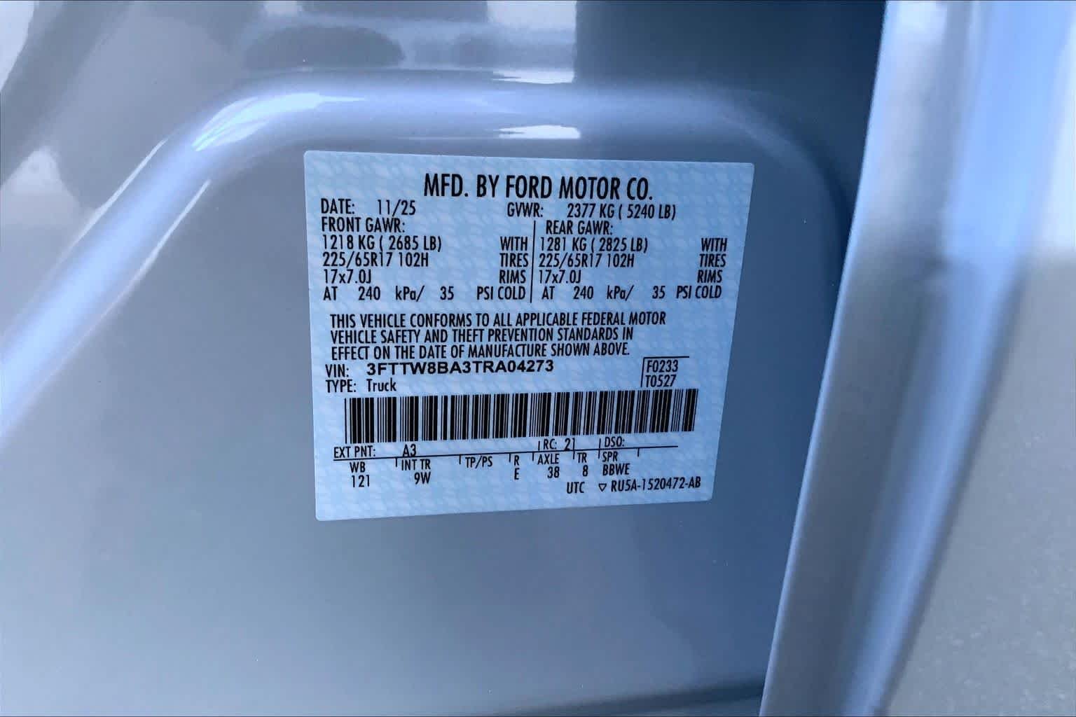 New 2026 Space White Metallic Ford XL image 16
