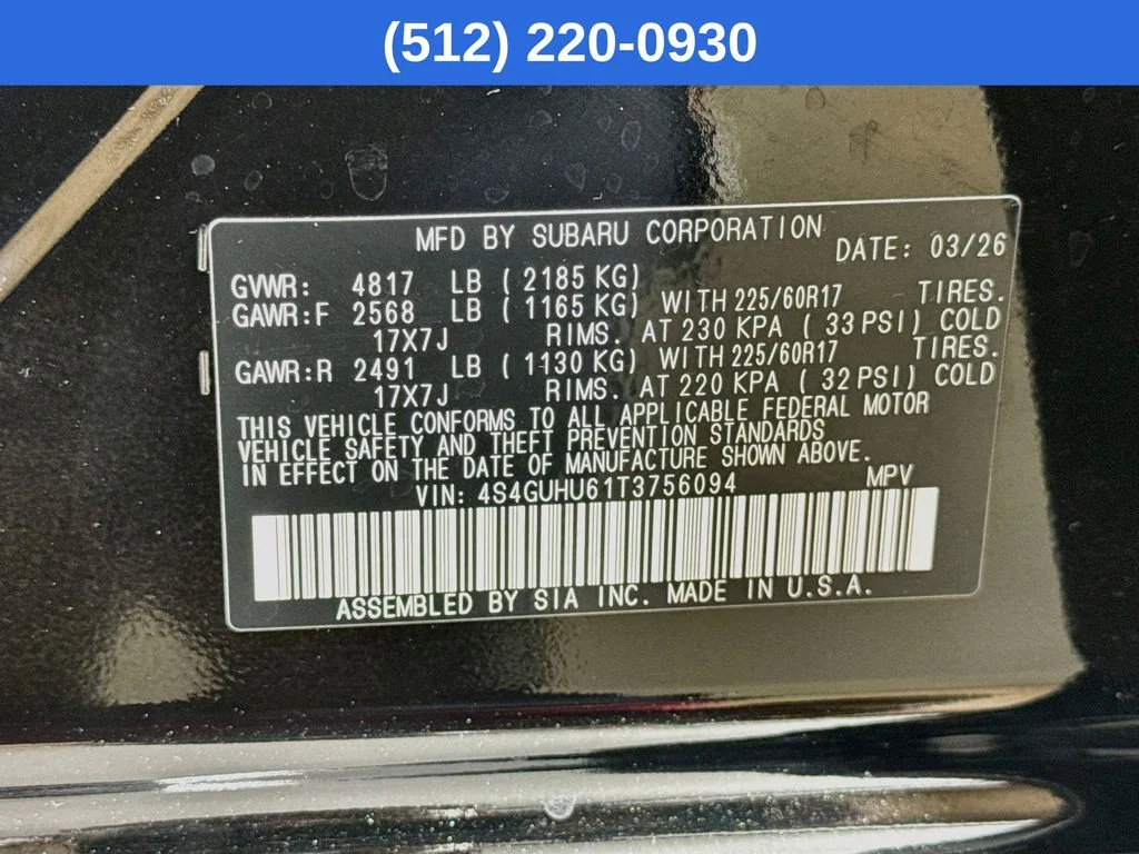 Certified Used 2026 Black Subaru Wilderness image 41