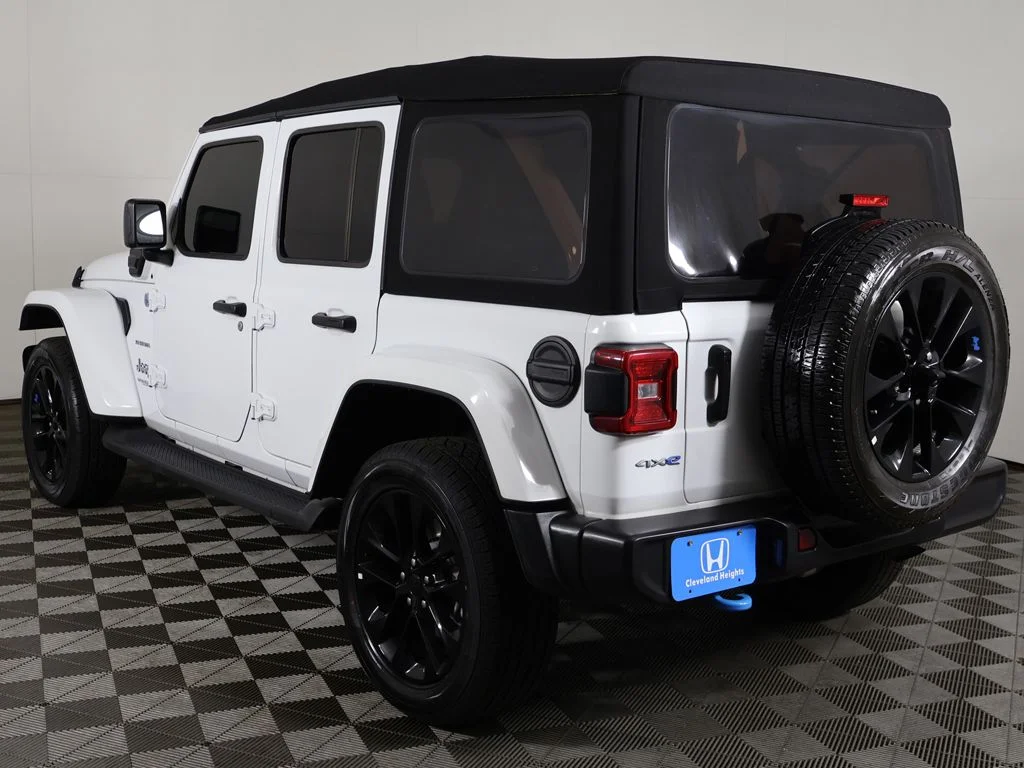 Used 2022 Bright White Clearcoat Jeep Unlimited Sahara 4xe image 6