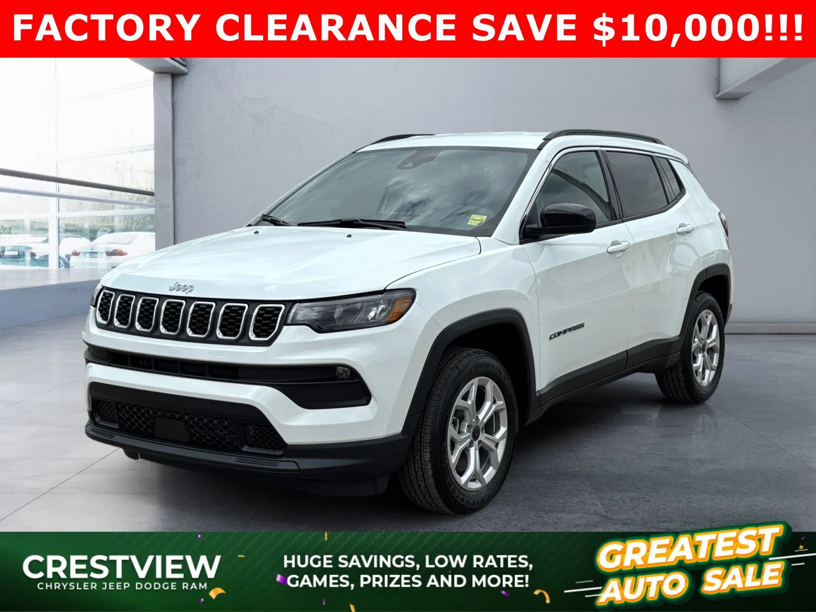 New 2026 Bright White Jeep North image 1